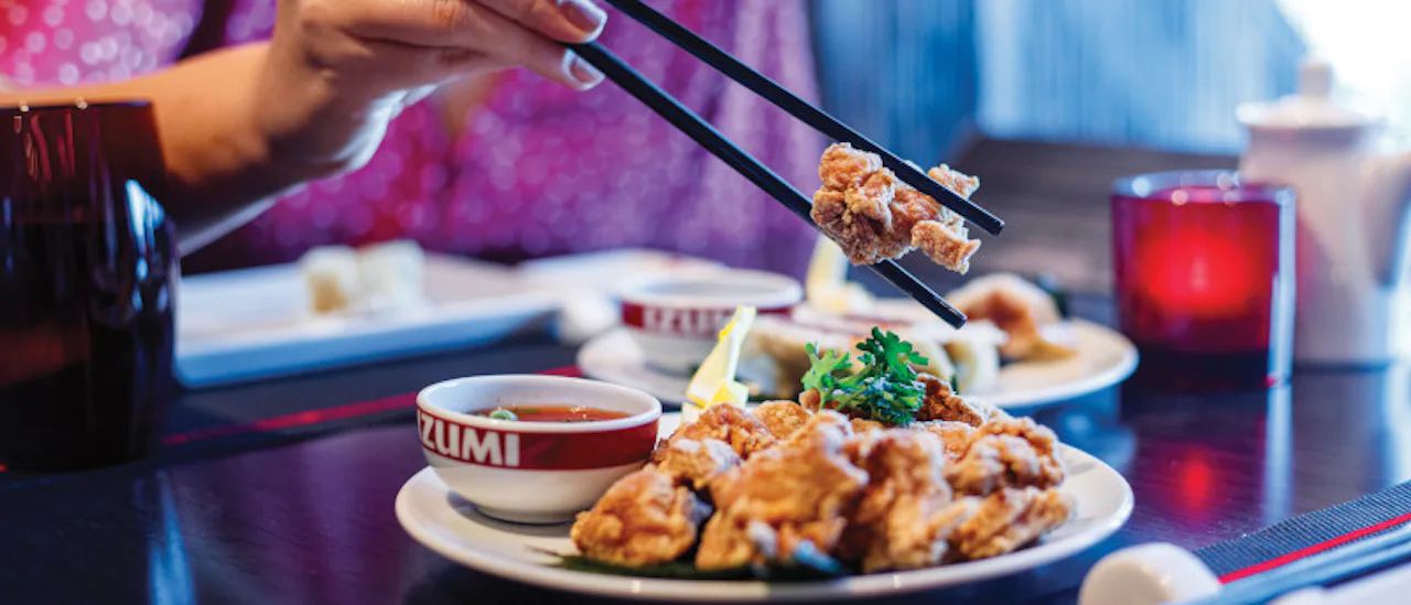 Traditionell asiatisk mat på Izumi