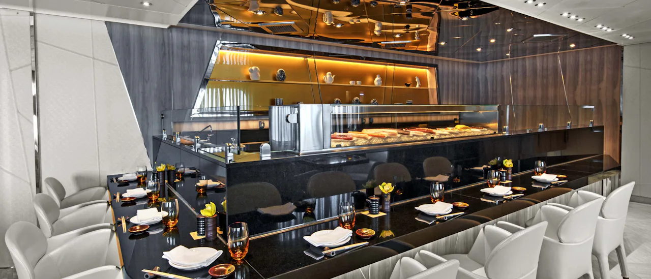 Japanska smaker på restaurangen "Sushi"