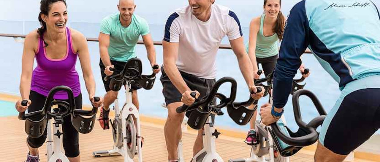 Cykelträning finns ombord