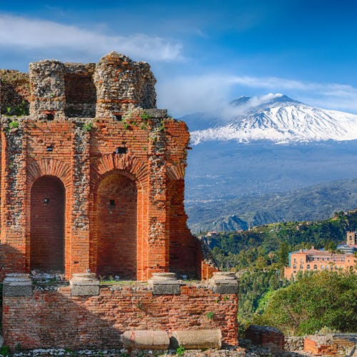 Taormina och Mount Etna