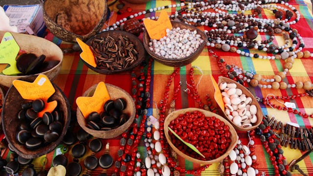 Marknadsstånd i Martinique