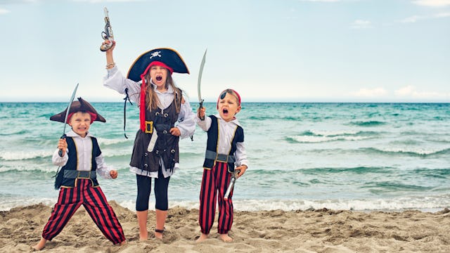 Pirater på Bahamas sandstrand