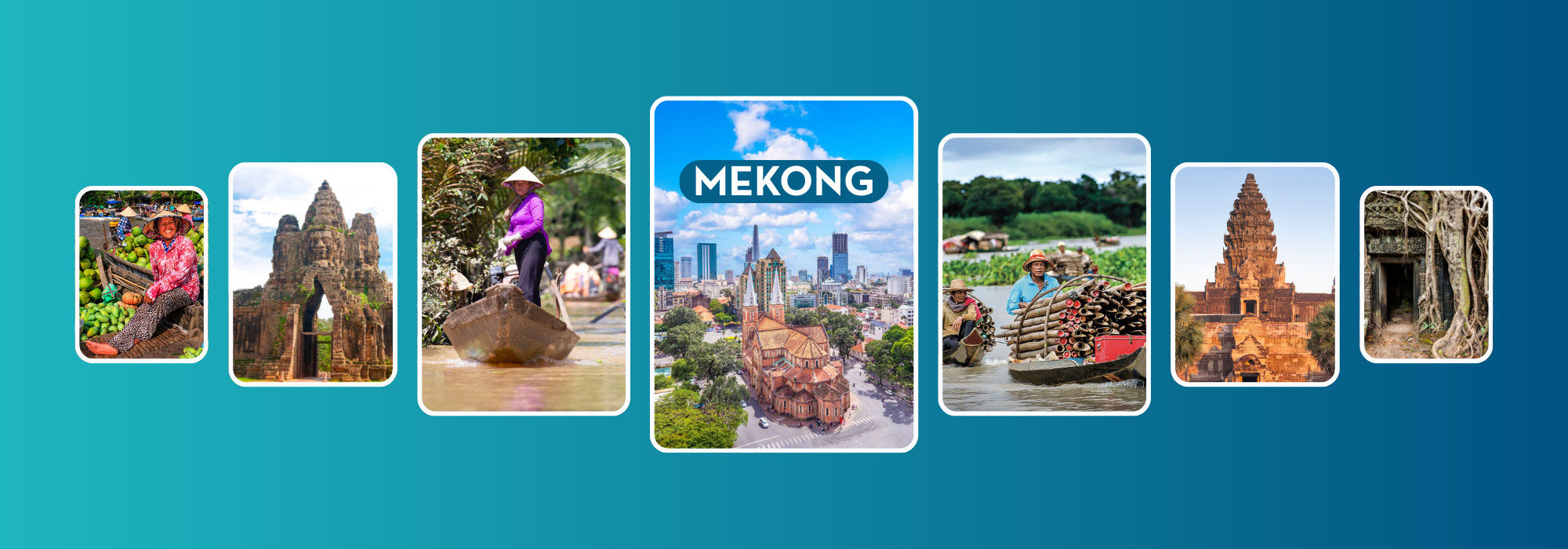 Flodkryssning på Mekongfloden