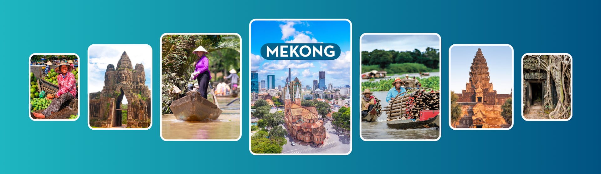 Flodkryssning på Mekongfloden