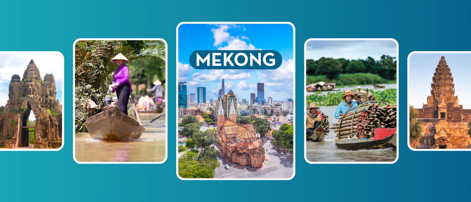 Flodkryssning på Mekongfloden