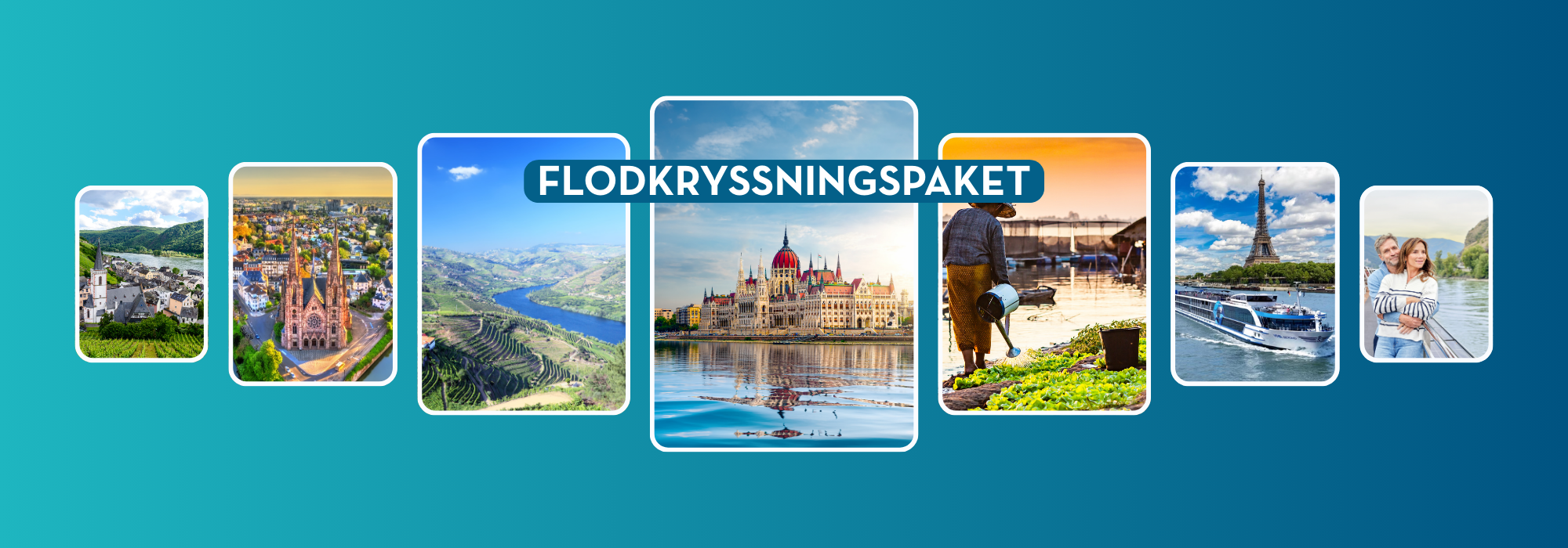 Flodkryssningspaket res i grupp med svensk färdledare