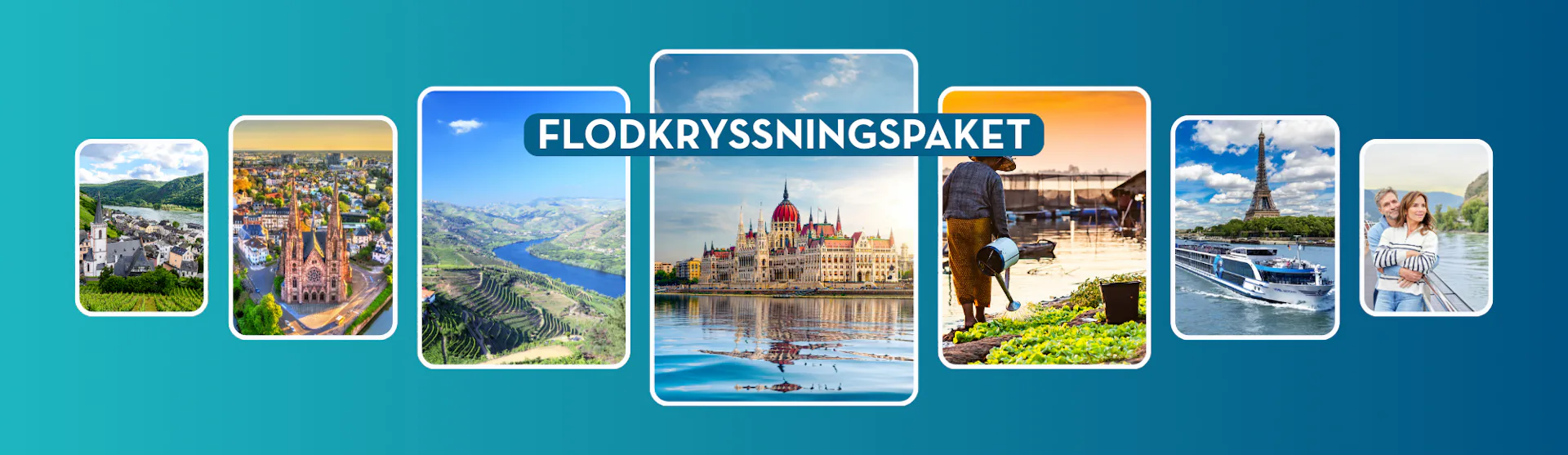 Flodkryssningspaket res i grupp med svensk färdledare