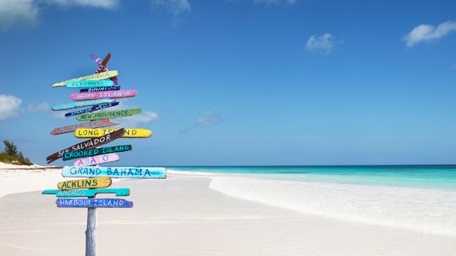 Bahamas pärlvita sandstränder