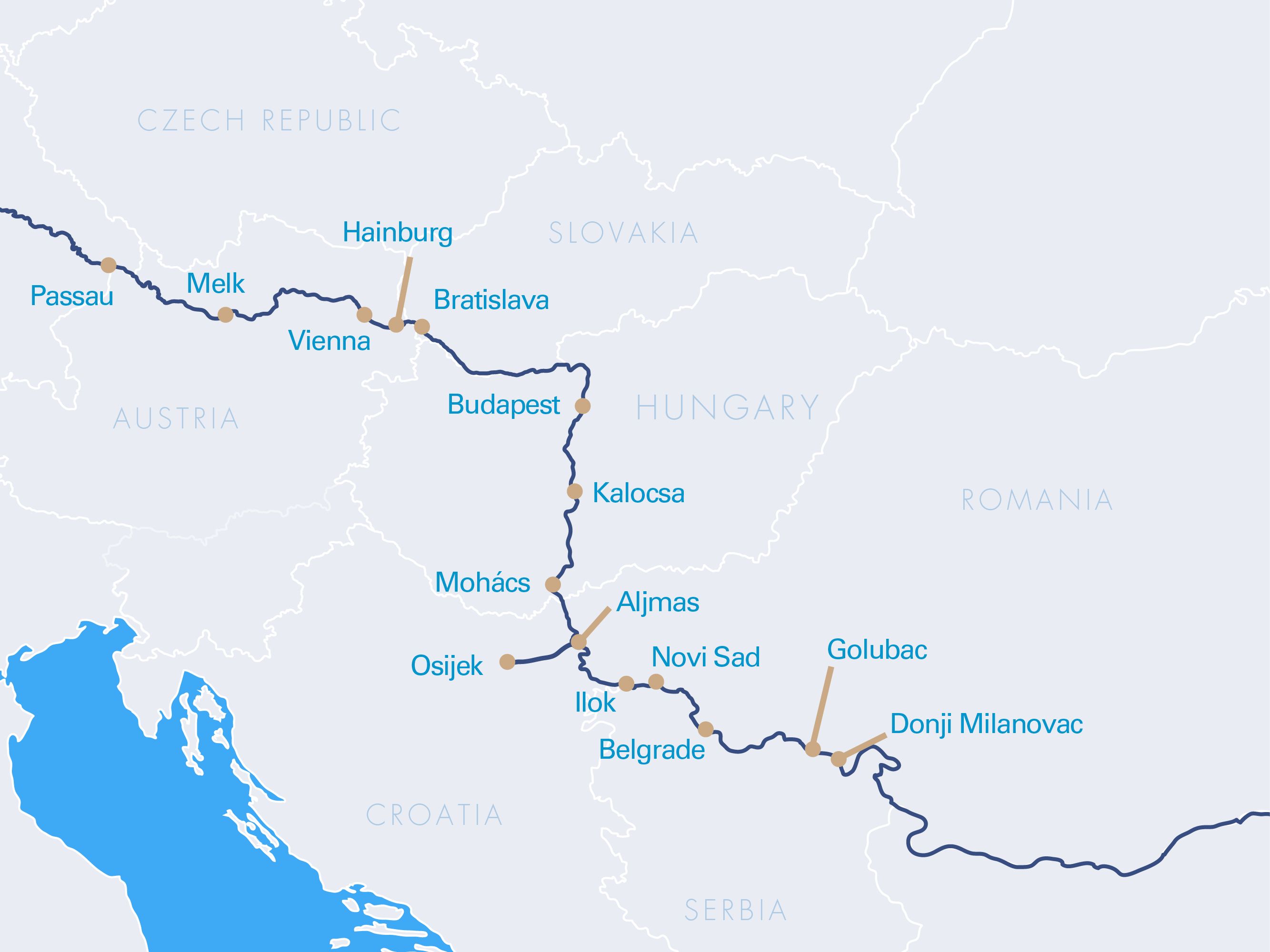Karta Donau